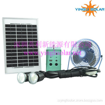 5W DC Small Solar Power Kit Portable Solar System for Light and Fan